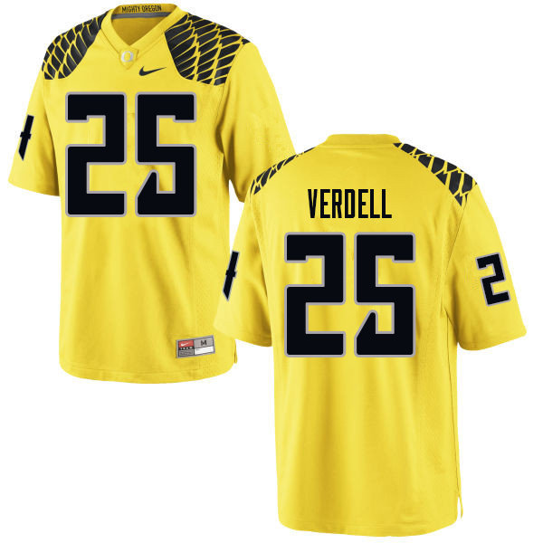 Men #25 CJ Verdell Oregn Ducks College Football Jerseys Sale-Yellow - Click Image to Close